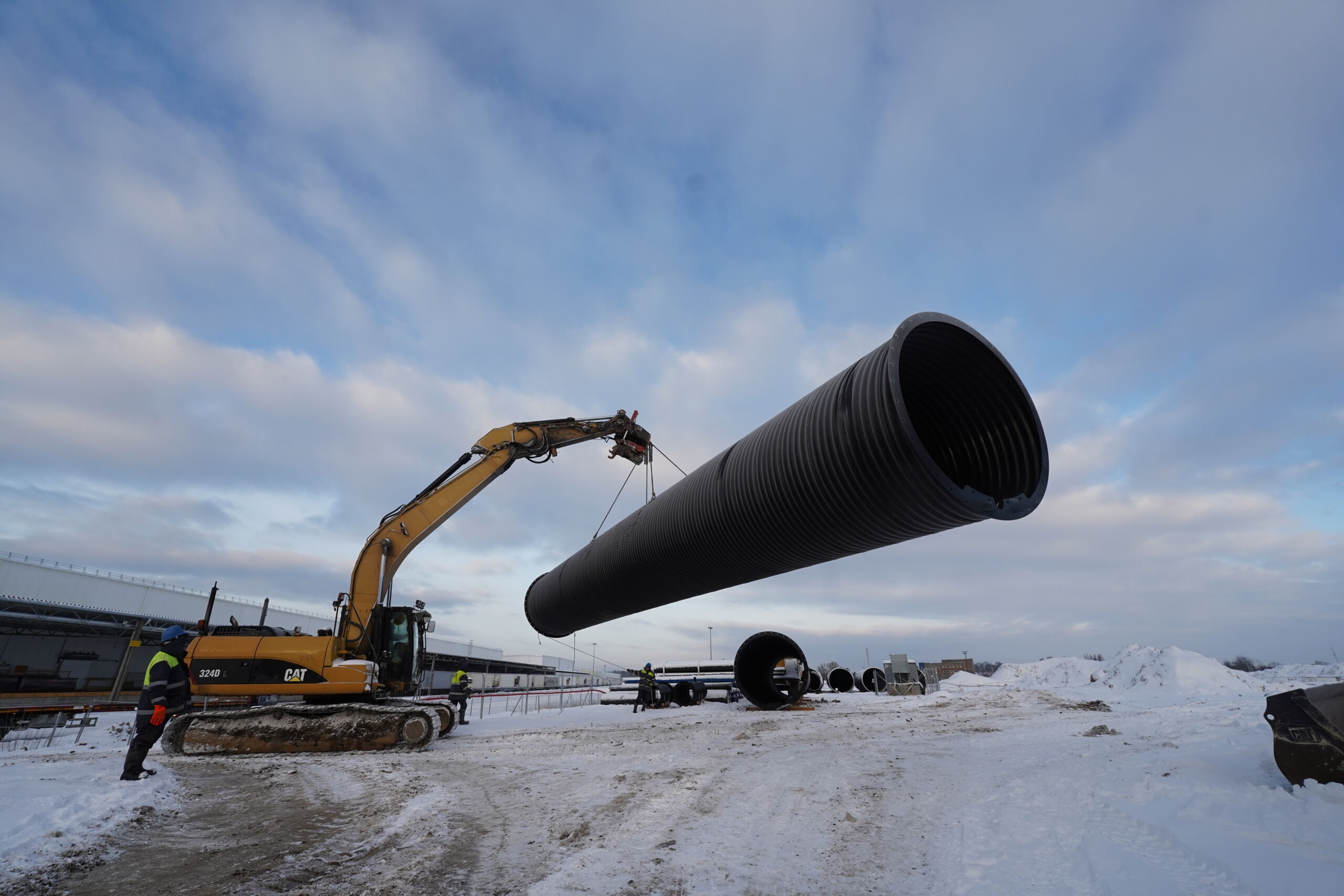 corrugated steel structure helical